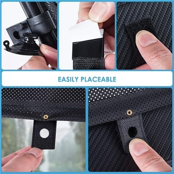 Car Window Shade, Car Roller Sunshade, Retractable Car Window Shade  (2 Pack) - Picture 5 of 7